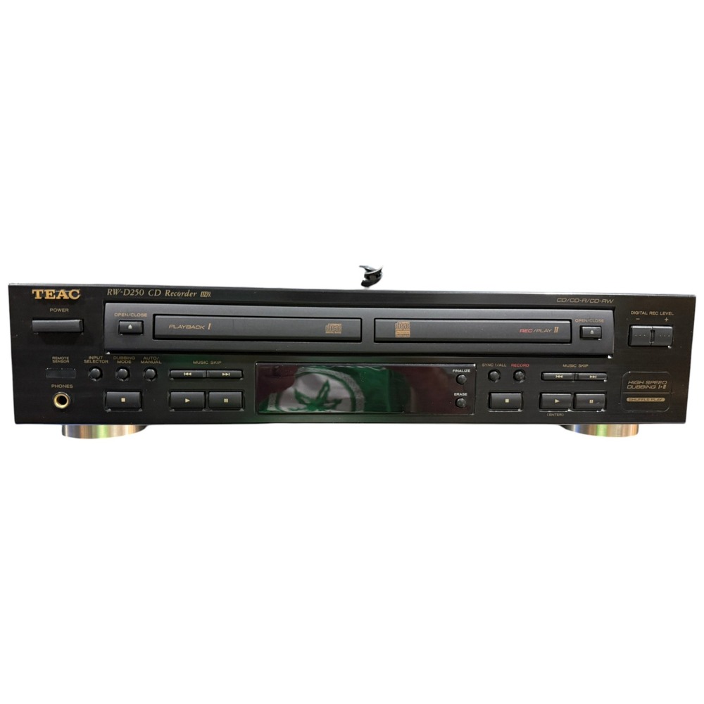 TEAC RW-D250 Dual Tray CD Recorder Player Vintage Y2K Premium Audio Black